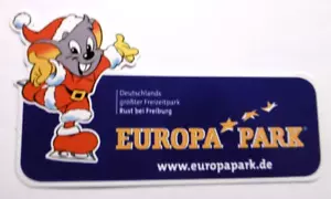 Werbe-Aufkleber Europa Park Ed Euromaus Weihnachten Winter Rust Freizeitpark 90s - Bild 1 von 1