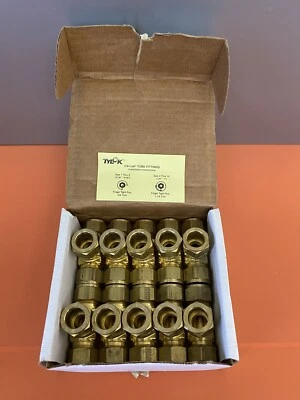 Tylok B-12-STTT-12 Single Ferrule Union TEE 3/4” Tube Brass Qty 10  - Image 1 of 4