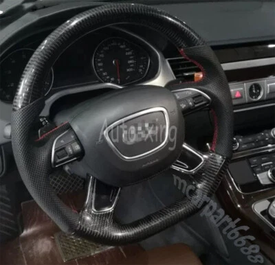 Новый AUDI углеродного волокна руль для Audi A6 A7 A8 S8 S1 Q3 Q5 Q7 Q8 2013 + - Изображение 1 из 4