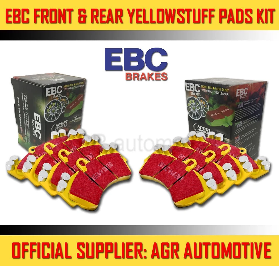 EBC YELLOWSTUFF FRONT + REAR PADS KIT FOR FORD C-MAX MK1 1.8 TD 110 BHP 2007-11 - Image 1 of 1