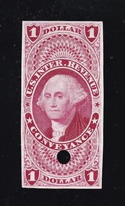 US R66TC3 $1 Conveyance Revenue Trial Color Proof on India Paper VF SCV $85 - Picture 1 of 2