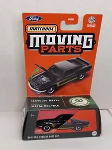 1969 FORD MUSTANG BOSS 302 BLACK/ GOLD 2024 MATCHBOX MOVING PARTS - Picture 1 of 4