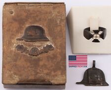 WW2 Pendant GERMAN Soldiers IRON Cross HELMET Oak STAHLHELM Box WWII ww1 WWI Art