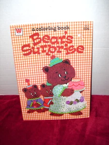 NEW Bear's Surprise Whitman Vintage Coloring Book Coloring Teddy Bear 1979 - Picture 1 of 3