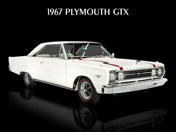 1967 Plymouth GTX Hot Rod в белый новый металлический знак: 12 x 16» и доставка бесплатно - Изображение 1 из 1