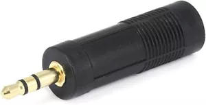 3,5 mm Stereo Stecker auf 6,35 mm Mono Klinke Adapter, vergoldet PID 7131 - Bild 1 von 2