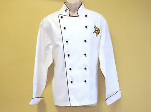NFL MINNESOTA VIKINGS Premium Chef Coat 100% Cotton L Size Football Chief Coat - Picture 1 of 11