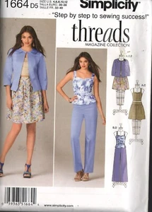 Simplicity 1664 Sewing Pattern Women's Pants Skirt Jacket Size 4-12 uncut FF - Picture 1 of 2