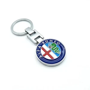 Alfa Romeo Double-Sided Logo Enamel Metal Keychain US Seller Free Shipping - Picture 1 of 5