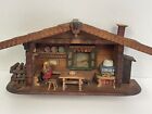 SWISS CHALET SHADOWBOX Wooden House BERG HEIM 12.5"W Wall Rustic Handmade
