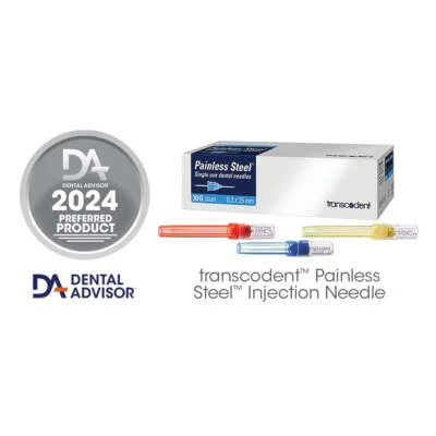 AMERICAN DENTAL ACCESSORIES Painless Steel Dental Needles (Pkg. 100)