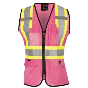 Pioneer Safety Vest Women Medium  9 Pockets - Hi-Vis StarTech Reflective Tape - Picture 1 of 2