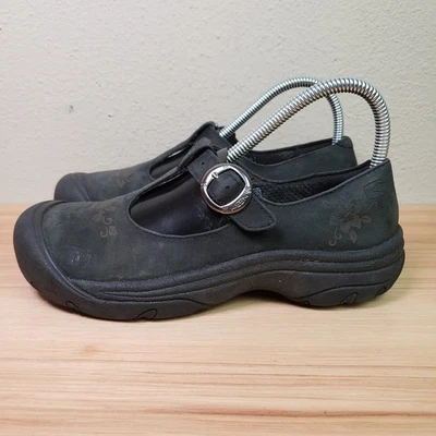Keen Women's 6.5 Mary Jane Comfort Shoes Black Subtle Floral Casual Granola Girl - Image 1 of 4
