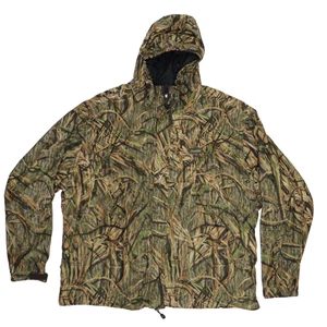 Gamehide Mossy Oak Hooded Camouflage Hunting Jacket Men 4XL Lined Hush Hide Hood - Picture 1 of 11