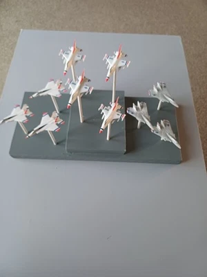 Mini American Jet Fighters Models Diorama X10 Aircraft F16 Tomcat F14 Eagle F15 - Image 1 of 4