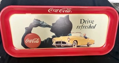Vintage COCA-COLA Coke "Drive Refreshed" Tray 19x9.5” 1990 - Image 1 of 2