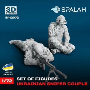 Set of figures Ukrainian Sniper Couple Scale Figure Model 1:72 Spalah SP12072 - Picture 1 of 3