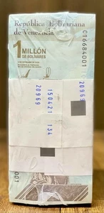Brick VENEZUELA 1 Million Bolivares 2020 Banknotes UNC 1000 PCs Consecutive - Picture 1 of 3