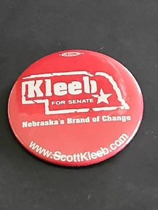 SCOTT KLEEB FOR SENATE NEBRASKA,S BRAND OF CHANGE PIN PINBACK - Picture 1 of 3
