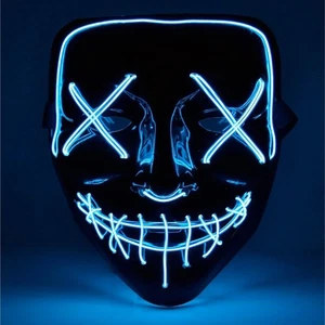 TK Gruppe Timo Klingler Maschera horror a LED come da Purge incl 3 effetti di - Foto 1 di 24