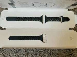 Genuine Apple Watch Nike Sport Band Strap ANTHRACITE / BLACK 49mm 46mm 45mm 44mm - Zdjęcie 1 z 4