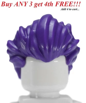 ☀️NUEVA LEGO Minifigura Hombre Niño Cabello Tupido Barrido Espalda Púrpura Oscuro Foto 1 de 4