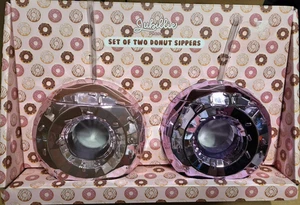 JUBILLIE Set of 2 Pink Purple Donut Sippers Waterbottles NEW NIB - Picture 1 of 1