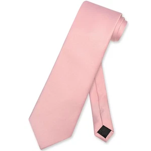 Vesuvio Napoli NeckTie Solid DUSTY PINK Color Mens Neck Tie - Picture 1 of 2