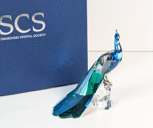 Swarovski SCS Iridescent Blue Peacock Loyalty Piece 2013 #1145553 Flawless Box - Picture 1 of 13