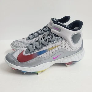 Nike Alpha Huarache Elite Mid Baseball Cleats FZ3327-001 Size 8.5 Gray - Picture 1 of 7