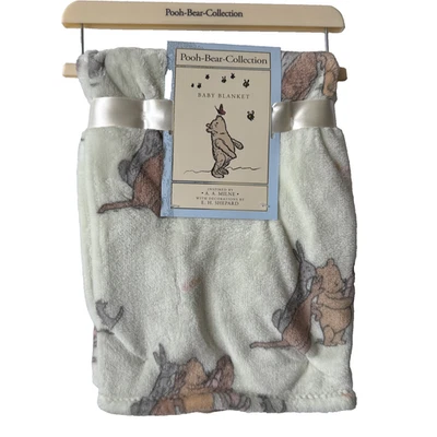 小熊系列经典小猪康加婴儿毯柔软绿色 — 第 1/4 张图片