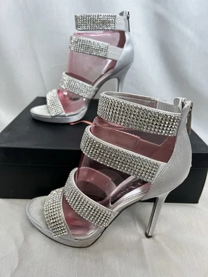 Zapatos Nina Bridget Silver Roy Blingy estrás Y2k talla 5,5 Foto 1 de 4