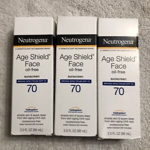 Neutrogena Age Shield SPF 70 Broad Spectrum Sunscreen Anti Aging 3oz 3PK 6/24