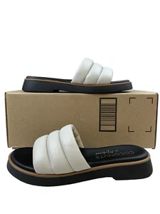 Coconuts by Matisse Sandals Slides Slip On Gray Leather Women's Sz 8 M - Picture 1 of 8
