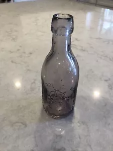 Hervorragende antike Adam Scheidt Brew Co Amethyst sonnenfarbene Bierflasche - Bild 1 von 22