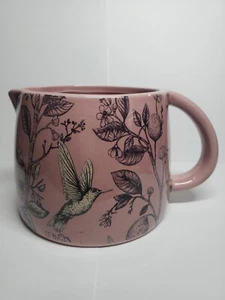 Large Pink Hummingbird Transfer Pitcher - Picture 1 of 9