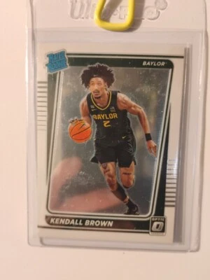2022 Panini Chronicles Draft Picks #16 Kendall Brown Donruss Optic Rated Rookie - Image 1 of 2
