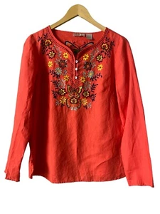 Wear it bestickter Schmetterling Boho Hippie Festival Leinen Gr-1-M - Bild 1 von 4
