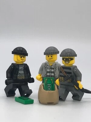 Criminal, Rober, Crook, Inmate, State Police, Sheriff, Police, Lego Minifigure - Image 1 of 2