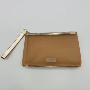Victorias Secret Fun in the Sun Mesh Sheer Cosmetic Wristlet Bag in Rose Gold - Picture 1 of 7