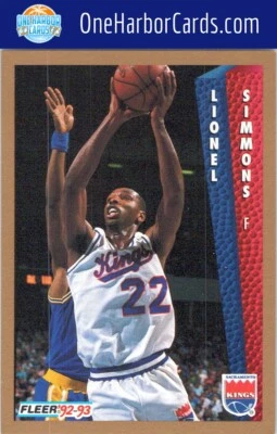1992-93 Fleer Drake's Sacramento Kings #46 Lionel Simmons - Image 1 of 2