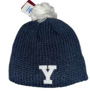 BYU Cougars Women's Pom Balltop Cuffless Sweater Winter Knit Beanie Hat NWT - Picture 1 of 2