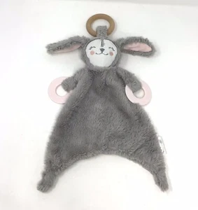 Bella Tunno Bunny Lovey grigio sonaglio ricamato denti anelli 16" peluche 2017 - Foto 1 di 6