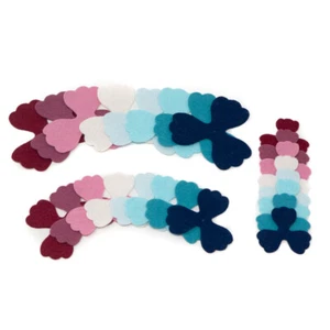 Pansy Flower Die Cut Appliques - Wool Blend Felt - U PICK COLOR SCHEME - Picture 1 of 21