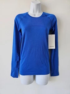NWT LULULEMON CEBL/CEBL Blue Swiftly Tech Long Sleeve 2.0 Crew Top 4 - Picture 1 of 10