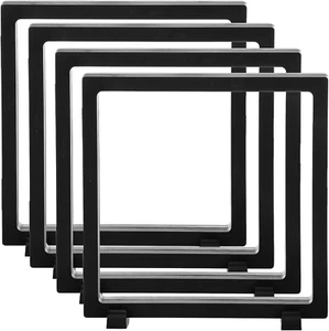Set of 4 Pcs 3D Floating Display Case, 7 X 7 X 0.8 Inch Black Coin Display Frame - Picture 1 of 12