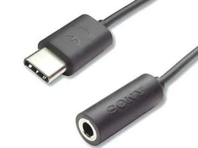 Official Sony EC260 USB Type C to 3.5mm Adapter for Sony Xperia Phones Black - Image 1 of 2