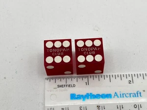 Vintage Tonopah Club & Casino Tonopah, Nevada NV Dice Pair - Picture 1 of 7