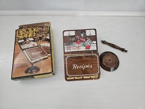 Vintage Rezeptständer für Arbeitsplatte aus Holz - mit Originalkarton - 50er Jahre - Bild 1 von 14