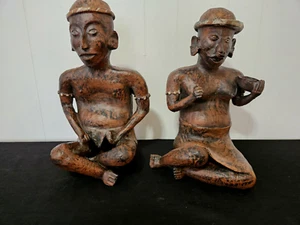 Atemberaubend - große afrikanische Themen Stamm Mann & Frau Harz Statuen - 16" hoch - Bild 1 von 14